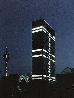Mischa Kuball «Mega Sign No. 1 at the Mannesmann Office Tower» | Mega Sign No. 2 at the Mannesmann Office Tower