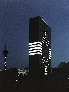 Mischa Kuball «Mega Sign No. 1 at the Mannesmann Office Tower» | Mega Sign No. 6 at the Mannesmann Office Tower