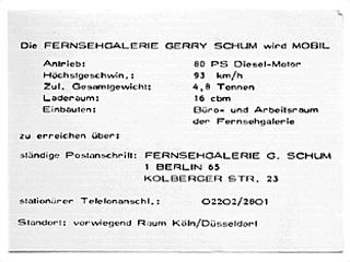 Gerry Schum »Die Fernsehgalerie«