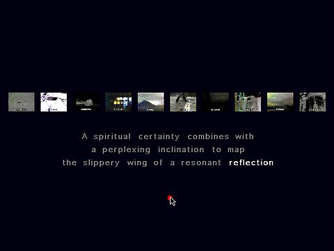 Bill Seaman «The Exquisite Mechanism of Shivers» | Screenshot from the CD artintact1