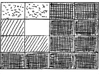 Karl Otto Götz «Density 10: 3: 2: 1» | Density 10: 3: 2: 1 (Skizze)