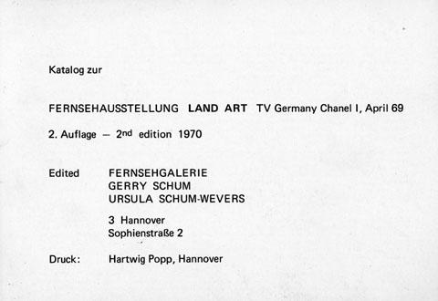 Gerry Schum «Land Art»