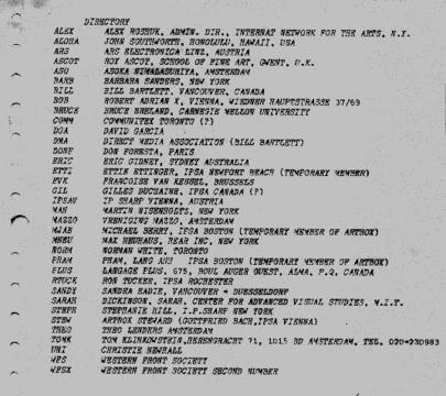 Robert Adrian X »ARTEX« | Whois: 1982