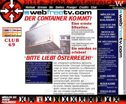 Christoph Schlingensief «Please love Austria!» | Wiener Festwochen 2000
