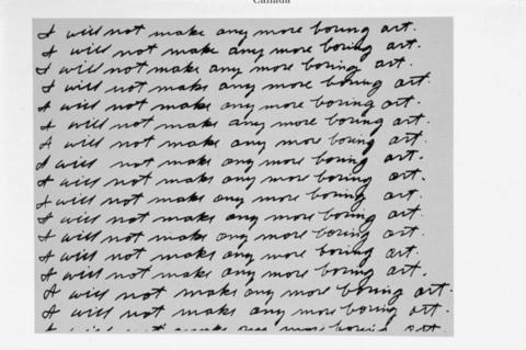 John Baldessari »I will not make any more boring Art«