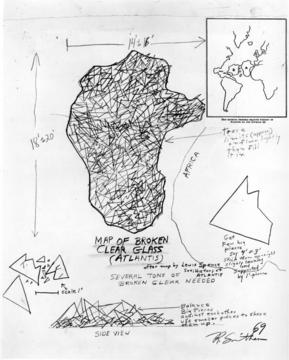 Robert Smithson »Map of Broken Clear Glass (Atlantis)« | Map of Broken Clear Glass