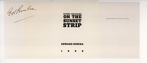 Ed Ruscha »Every Building on the Sunset Strip«