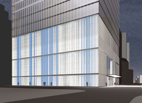 Kinecity »7 World Trade Center« | Architekturvisualisierung, Medienfassade