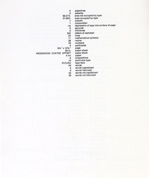 Dan Graham «Poem Schema» | Variant of Schema (March, 1966)