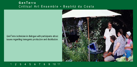 Critical Art Ensemble (CAE) »GenTerra«