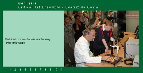 Critical Art Ensemble (CAE) »GenTerra«