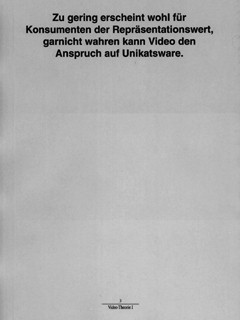 Dellbrügge & de Moll «Video Theory, No-Tech Version»