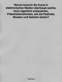 Dellbrügge & de Moll «Video Theory, No-Tech Version»