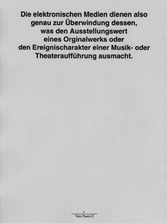 Dellbrügge & de Moll «Video Theory, No-Tech Version»